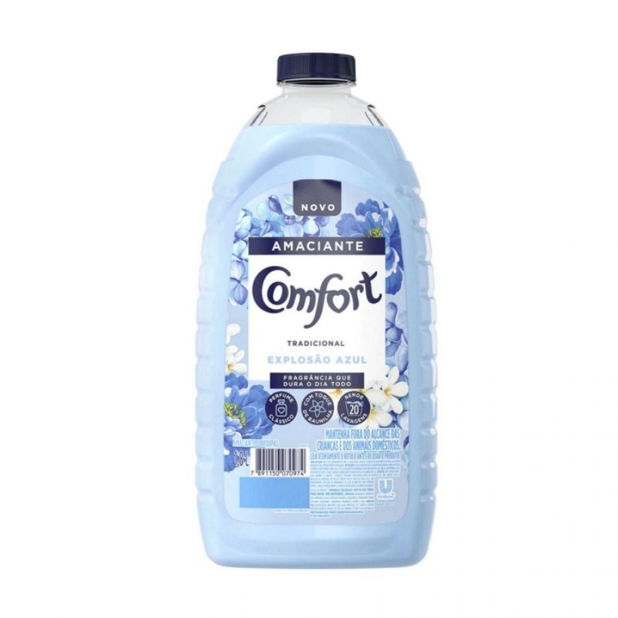 Amaciante Comfort Explosão azul em frasco 1.8 L
