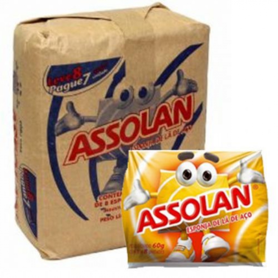 Esponja lã de aço Assolan