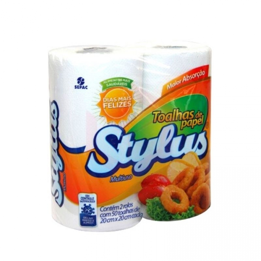 Papel toalha Stylus rolo 2uni